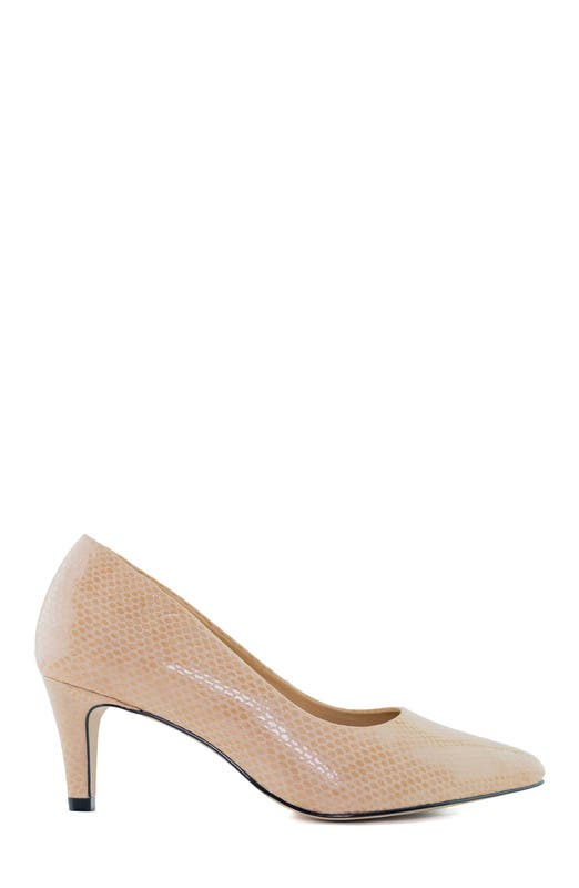 Marc Joseph New York Cortland St Leather Pump, Alternate, color, Nude Snake