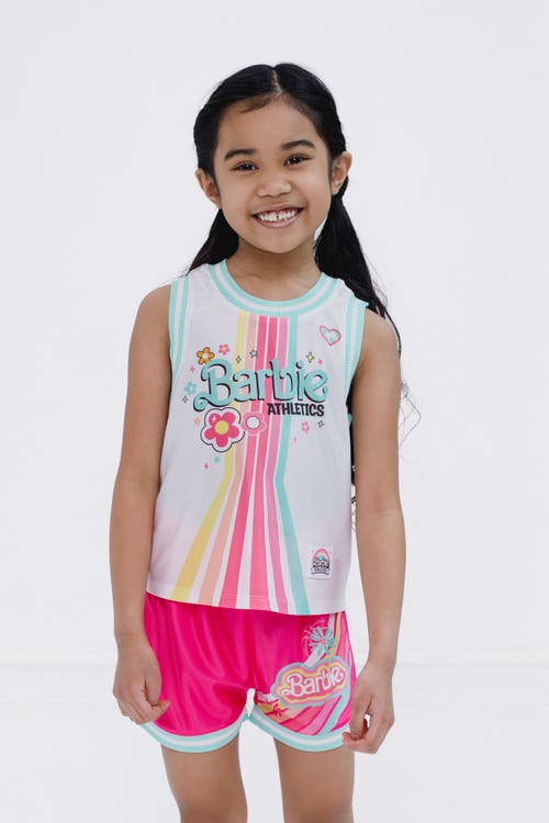 Barbie Athletic Tank Top & Shorts Set In Multi