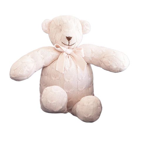 Plush Cable Knit Teddy Bear