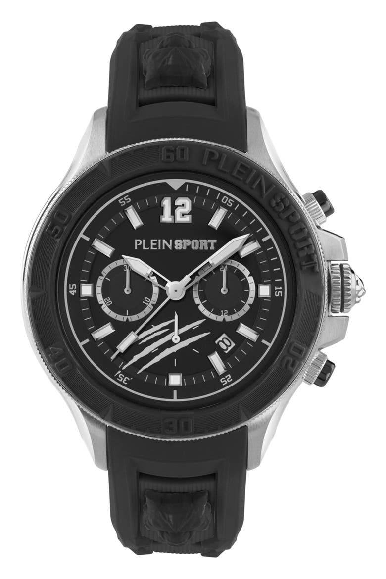 Warrior Tech Watch, Main, color, BLACK/ STAINLESS STEEL
