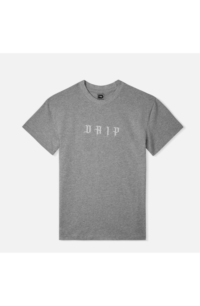 The Drip Shop Drip Hibiscus Tee - Big Kid, Main, color, Heather Gray