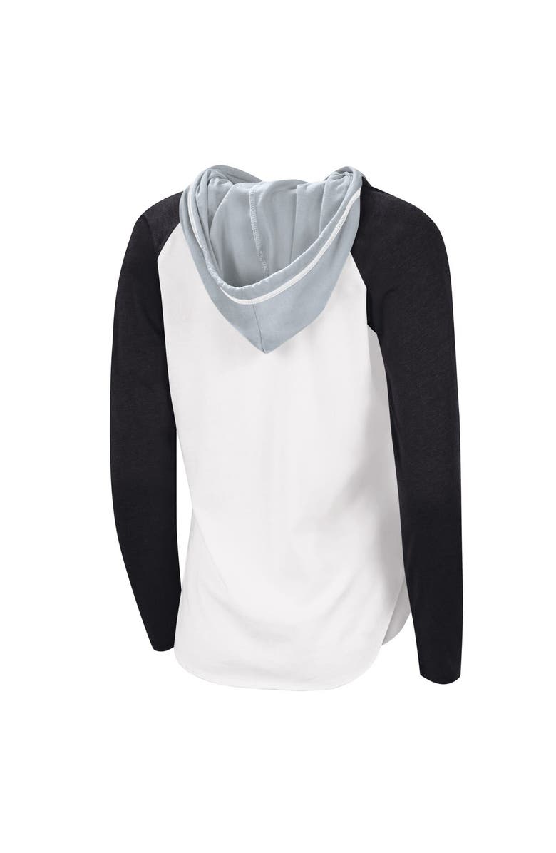 G-III 4HER BY CARL BANKS Women's G-III 4Her by Carl Banks White Las Vegas Raiders MVP Raglan Hoodie Long Sleeve T-Shirt, Alternate, color, 