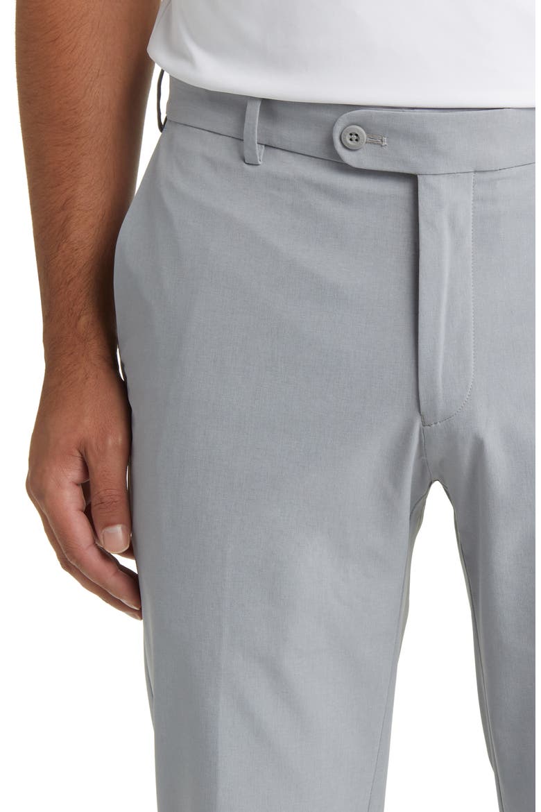 Men's Crown Crafted Surge Performance Flat Front Trousers, Alternate, color, GALE GREY