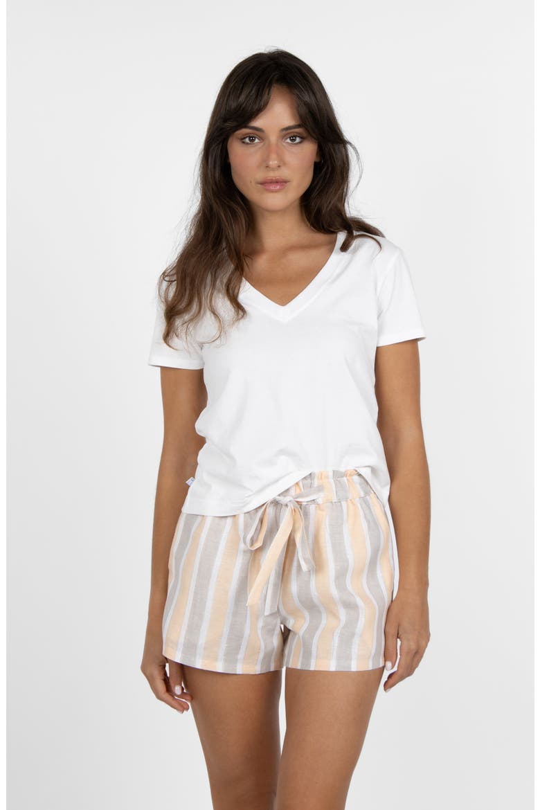 Sorrento Short, Alternate, color, Chamomile Stripe