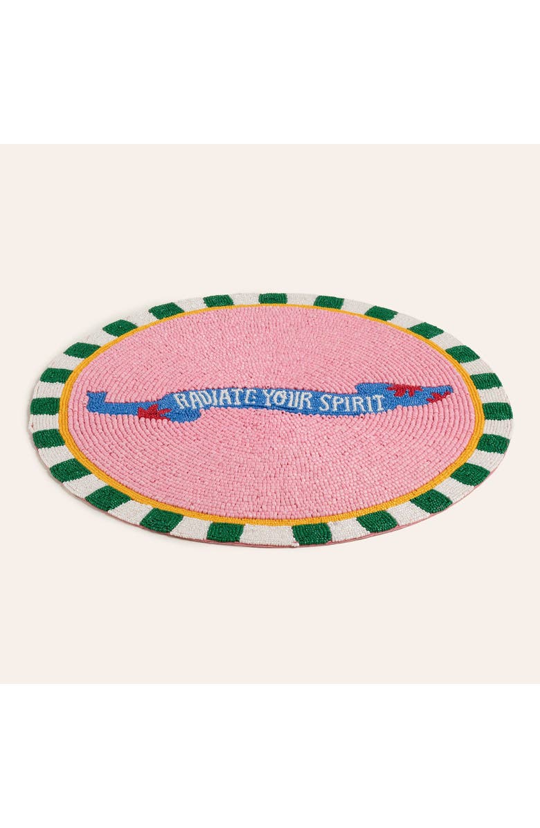 Zsa Zsa Zsu Dadri Beadded Placemat Spirit 14 In, Alternate, color, Pink