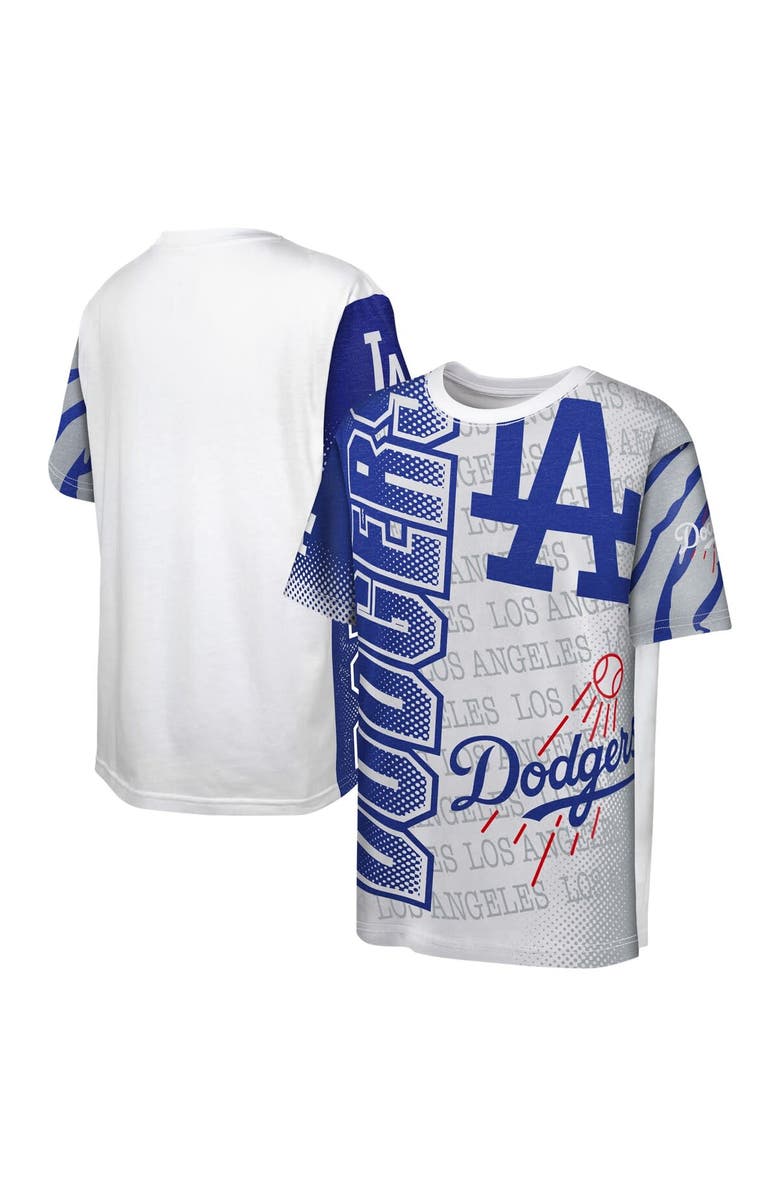 Outerstuff Youth White Los Angeles Dodgers Impact Hit Bold T-Shirt, Main, color, 