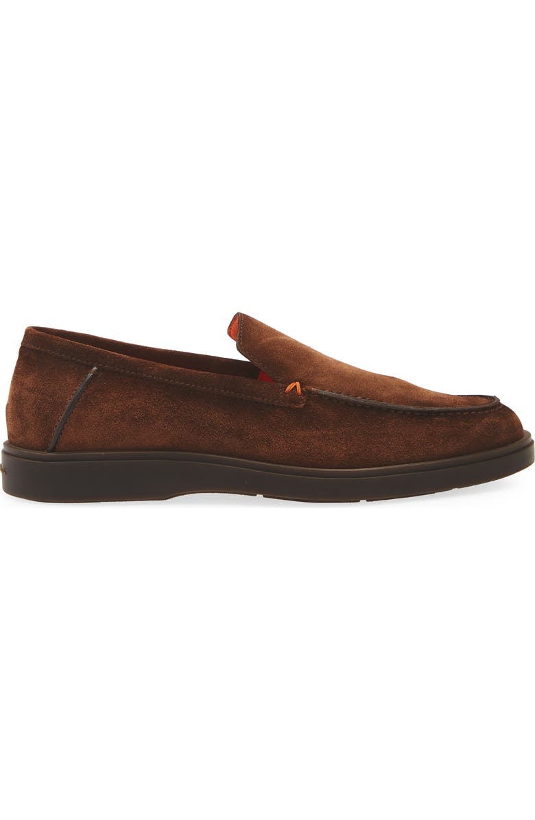Santoni Drain Slip-On Loafer, Alternate, color, Brown