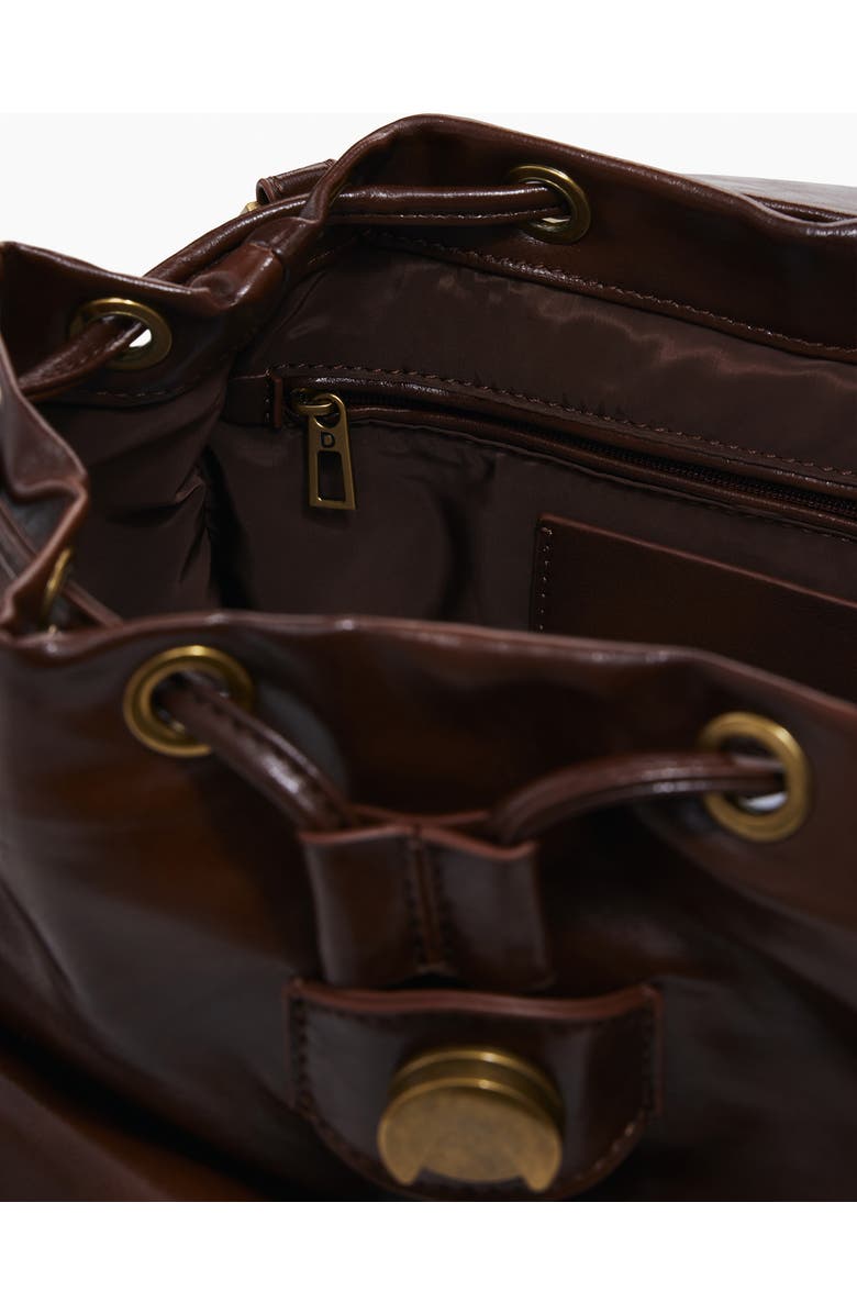 Desigual Faux Leather Convertible Backpack, Alternate, color, Brown
