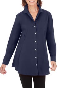 Foxcroft Cecilia Non-Iron Button-Up Tunic Shirt