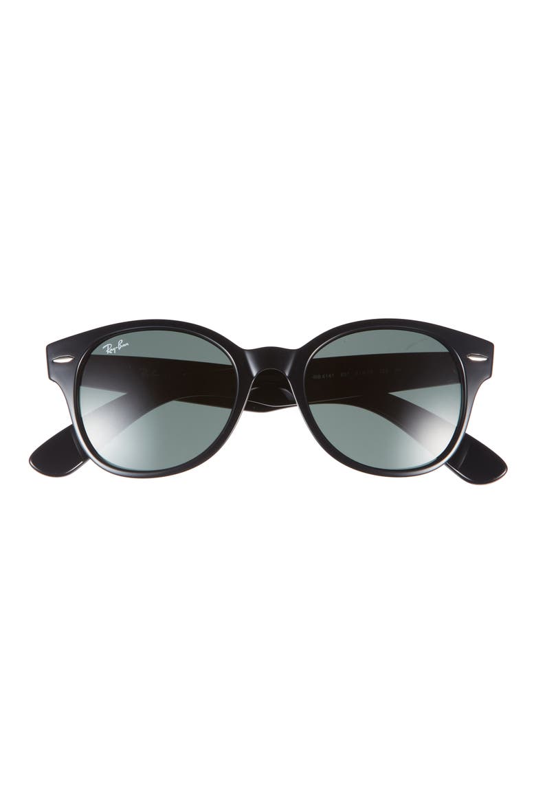 51mm Round Sunglasses, Main, color, BLACK