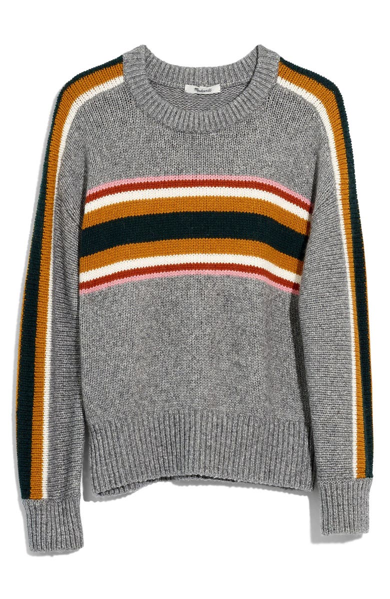 Madewell Striped Heath Pullover Sweater, Alternate, color, 