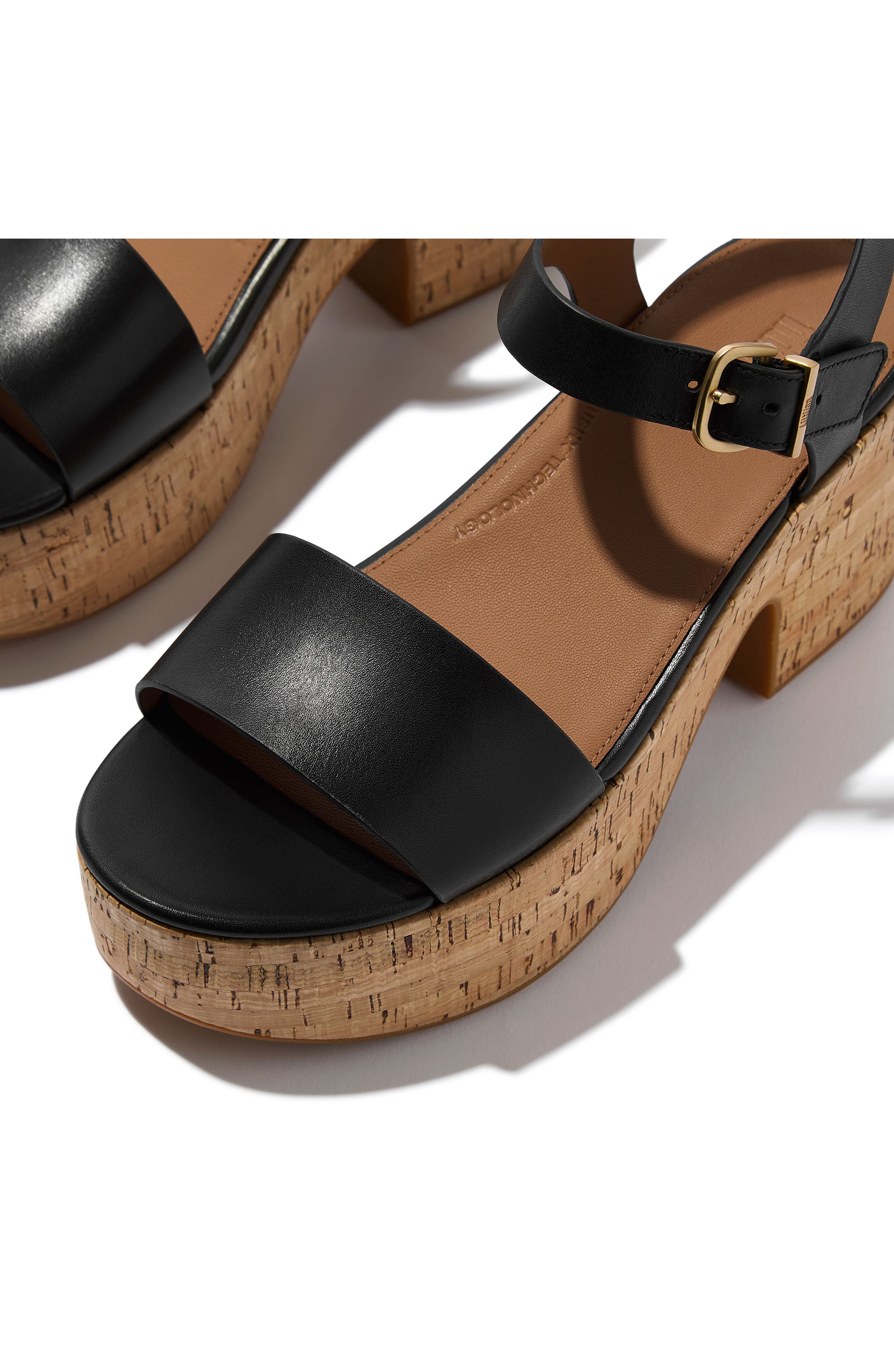 FitFlop PlatFForms Ankle Strap Platform Wedge Sandal, Alternate, color, Black