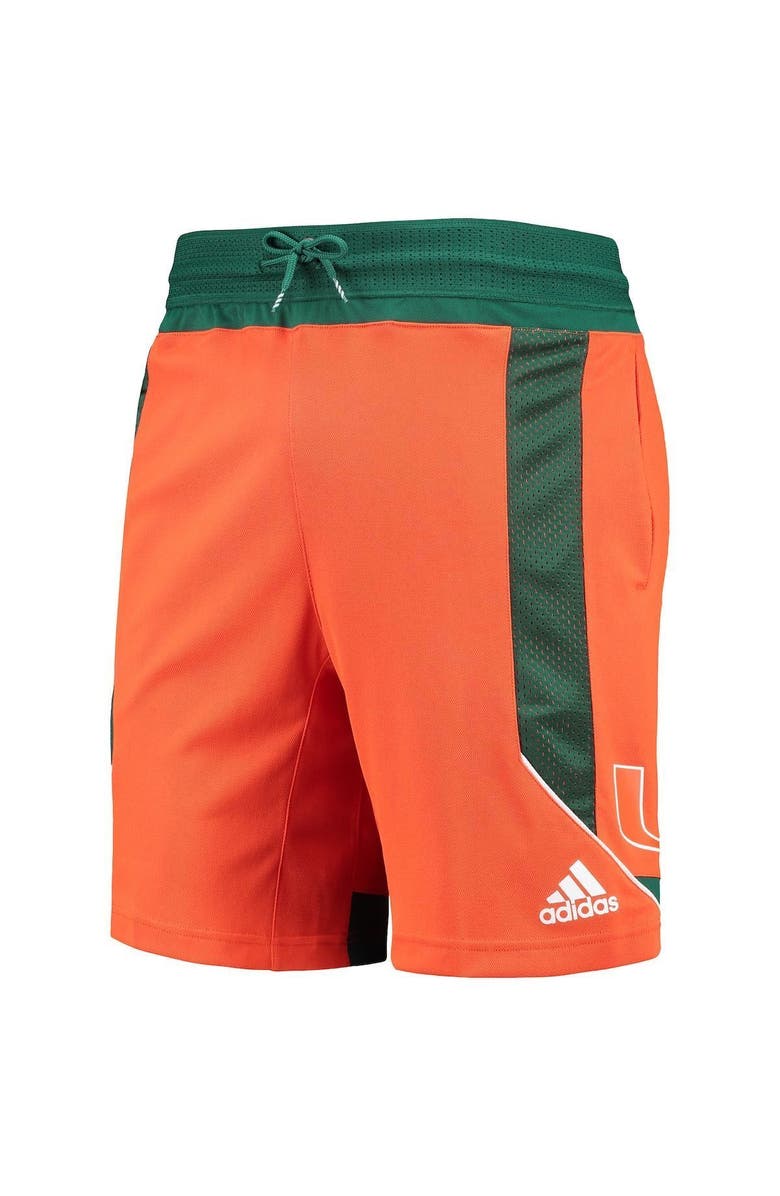 adidas Men's adidas Orange Miami Hurricanes Reverse Retro Basketball Shorts, Alternate, color,