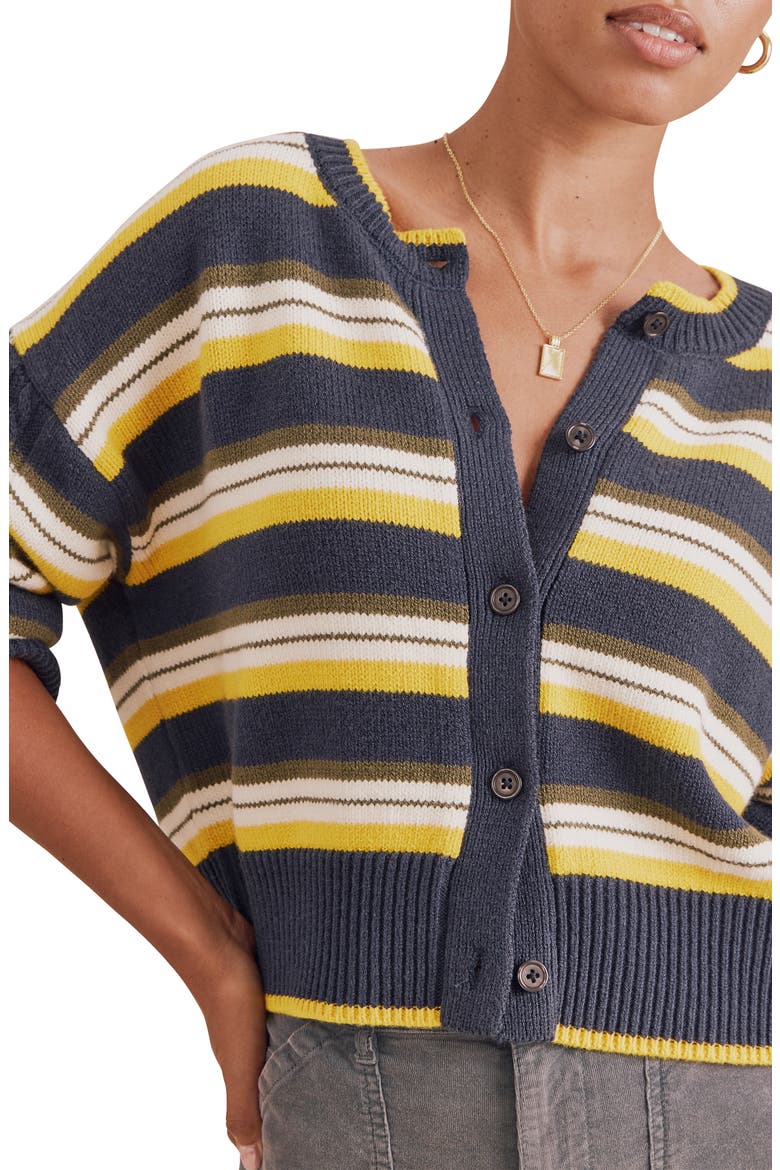 Sonoma Stripe Cardigan, Alternate, color, NVY/SNFLWR/WT H