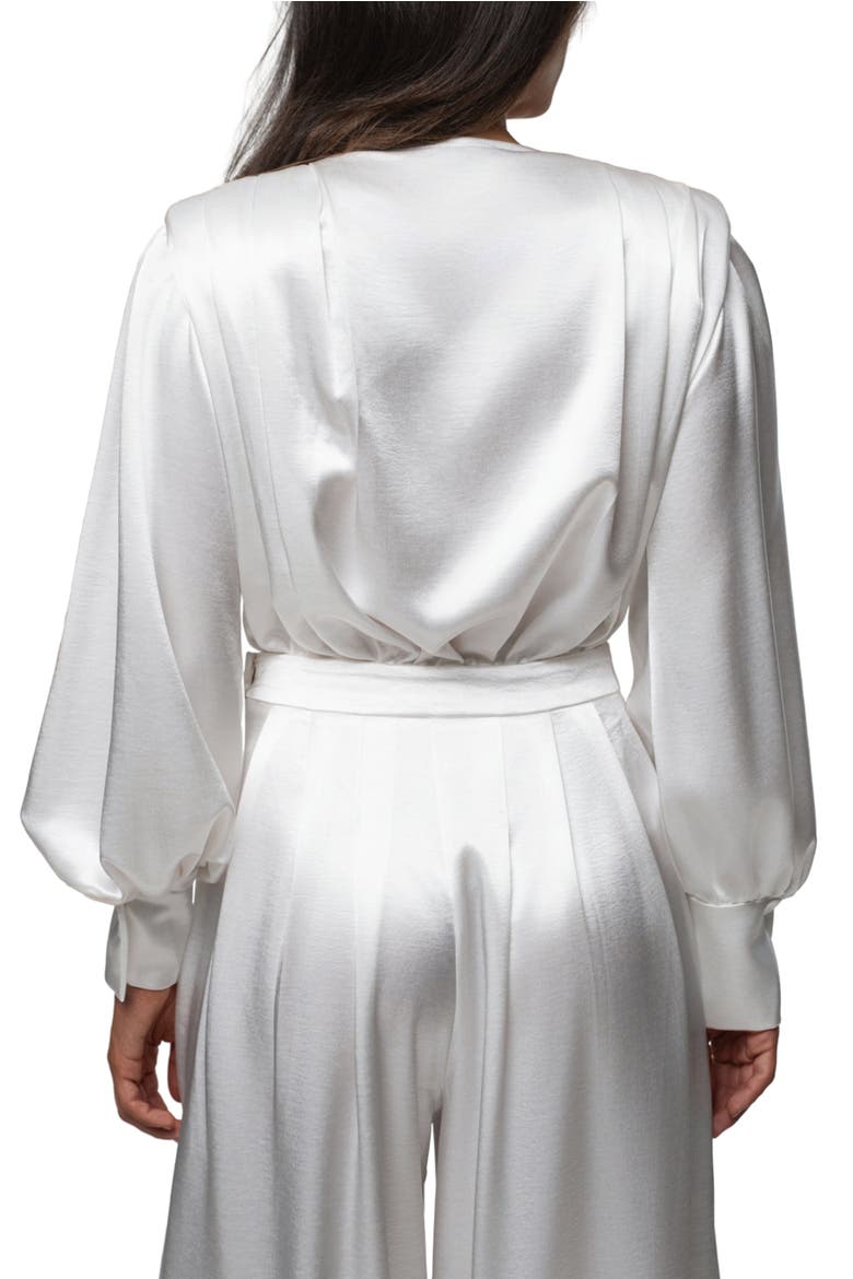 Satin Radiance Bodysuit, Alternate, color, White