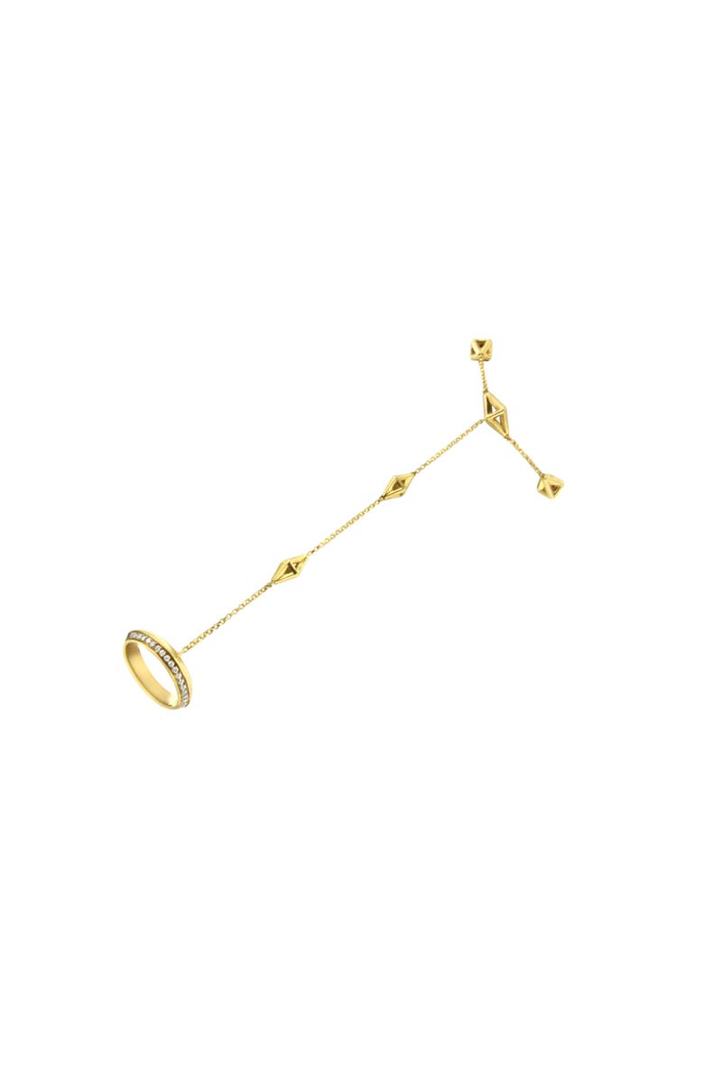 Haus of Brilliance 14K Yellow Gold 1/4 Cttw Diamond Ring and Bracelet Hand Chain, Main, color, Yellow