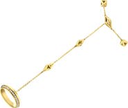 Haus of Brilliance 14K Yellow Gold 1/4 Cttw Diamond Ring and Bracelet Hand Chain