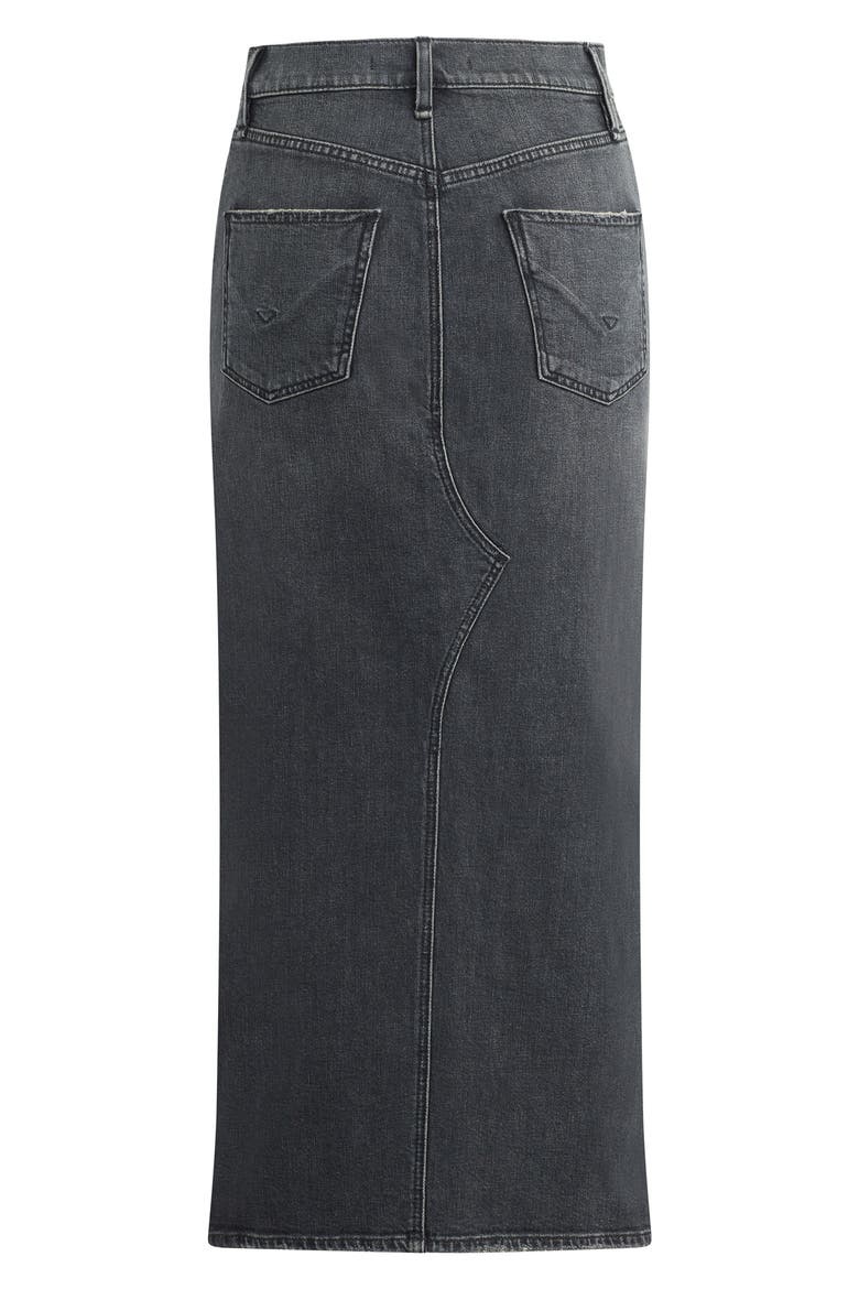 Reconstructed Stretch Cotton Denim Maxi Skirt, Alternate, color, BLACK PEARL