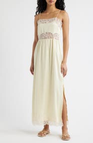 Faithfull the Brand Morris Lace Inset Midi Dress