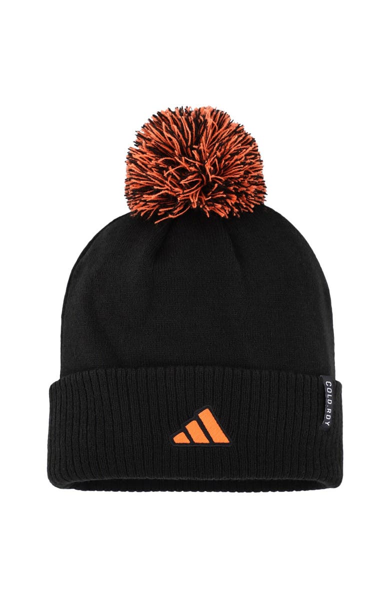adidas Men's adidas Black Philadelphia Flyers COLD.RDY Cuffed Knit Hat with Pom, Alternate, color, 