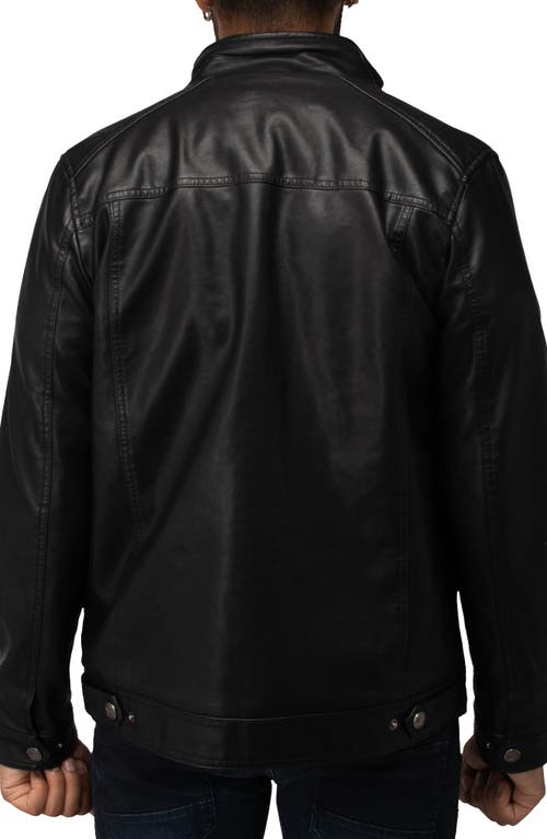 X-ray Xray Faux Leather Utility Jacket In Black