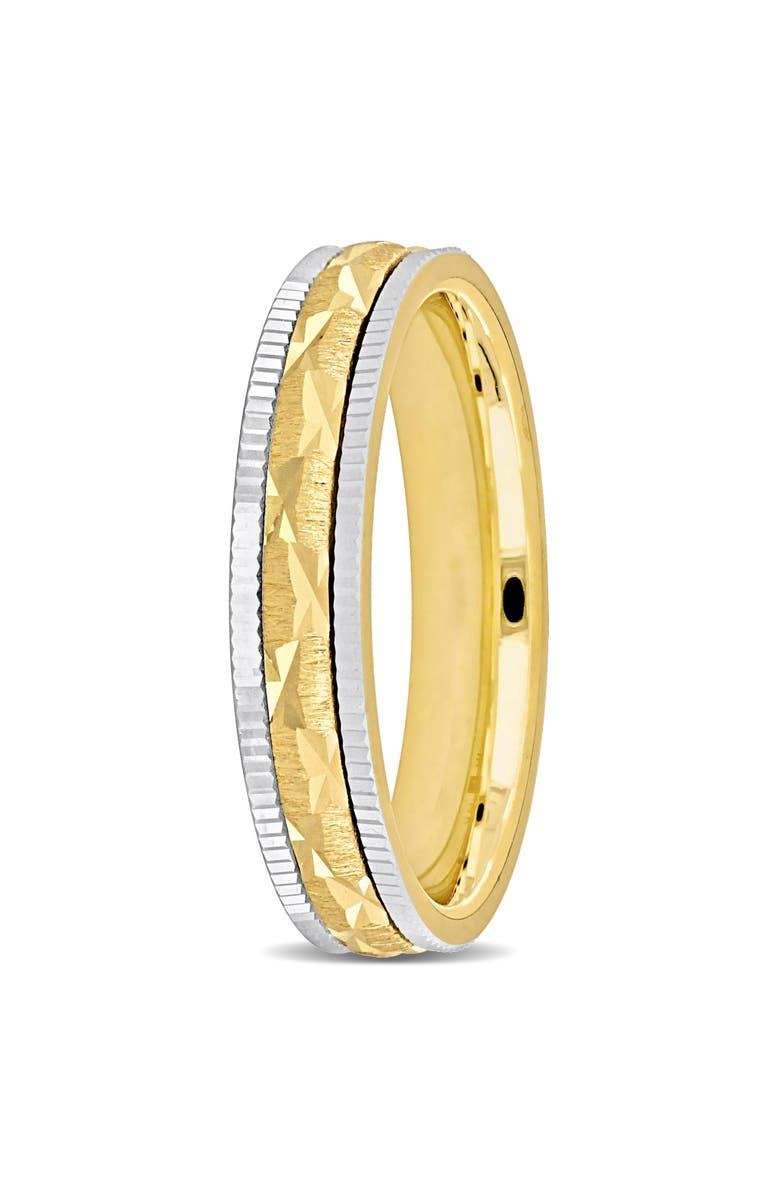Julianna B. Brushed & Hammered Finish Band 14k Two-Tone, Alternate, color, 