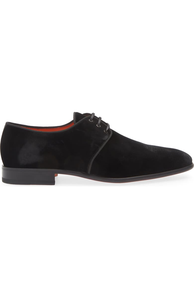 Santoni Plain Toe Derby, Alternate, color, Black