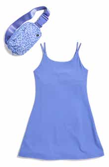 90 DEGREE BY REFLEX Kids' Brushed Terry Walkabout Dress & Belt Bag Set
