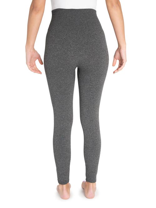 Muk Luks Fleece Lined Leggings In Gray