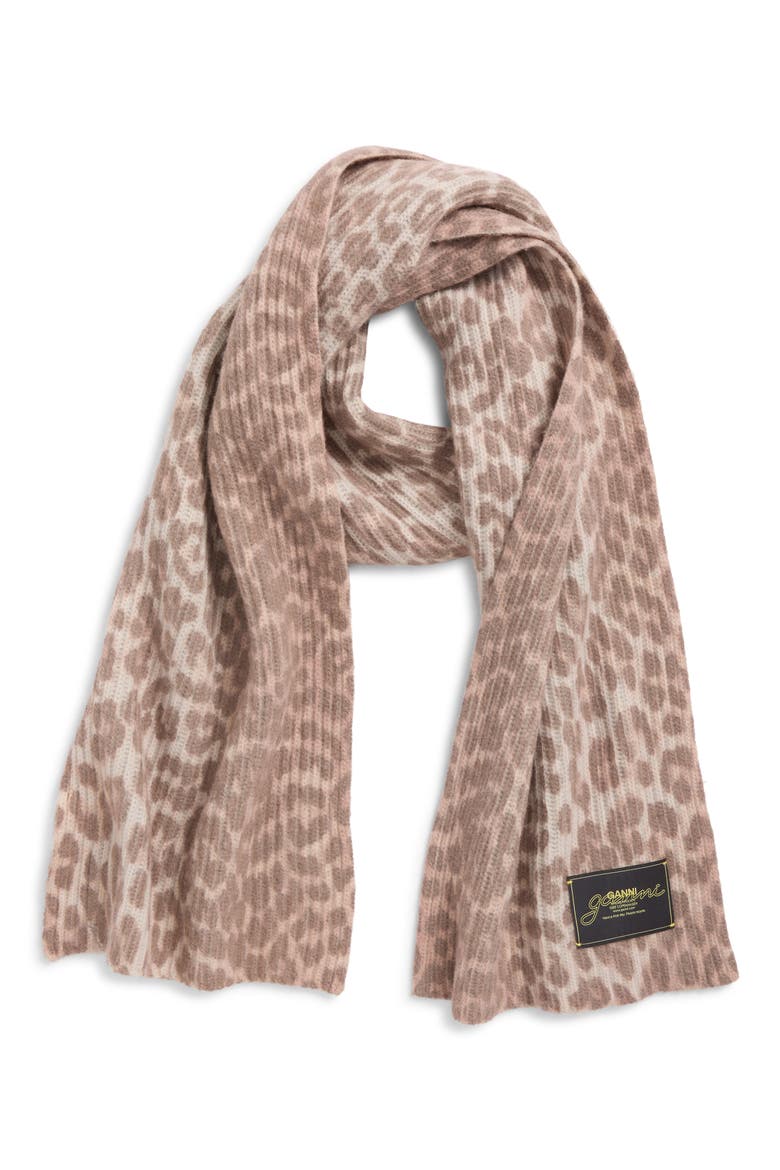 Leopard Wool Blend Knit Scarf (Women) | Nordstrom
