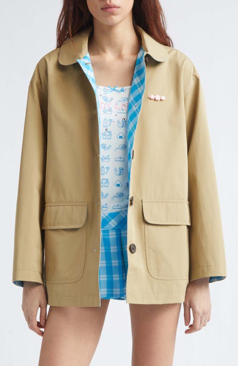 Romaine Cotton Gabardine Barn Jacket