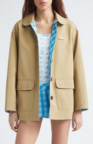 Sandy Liang Romaine Cotton Gabardine Barn Jacket