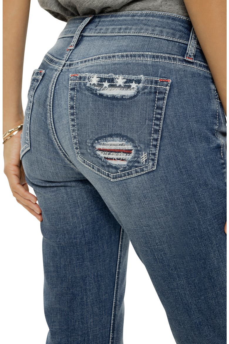 Elyse Curvy Distressed Mid Rise Capri Jeans, Alternate, color, SATURDAY MORNING