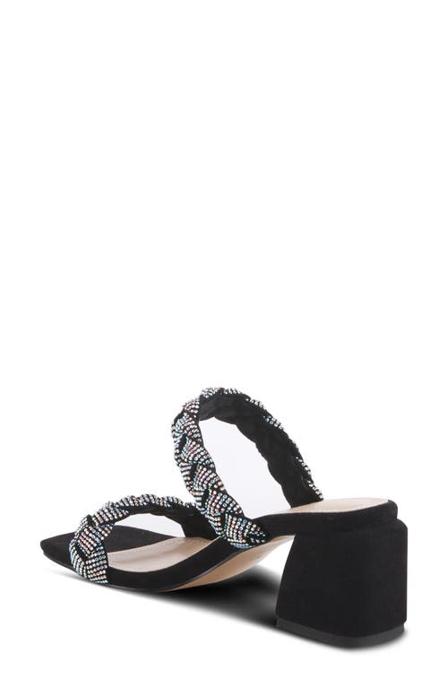 Azura By Spring Step Fabilous Rhinestone Sandal In Black