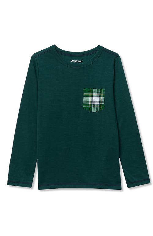 Lands' End Kids Soft Jersey Sleep Top In Green