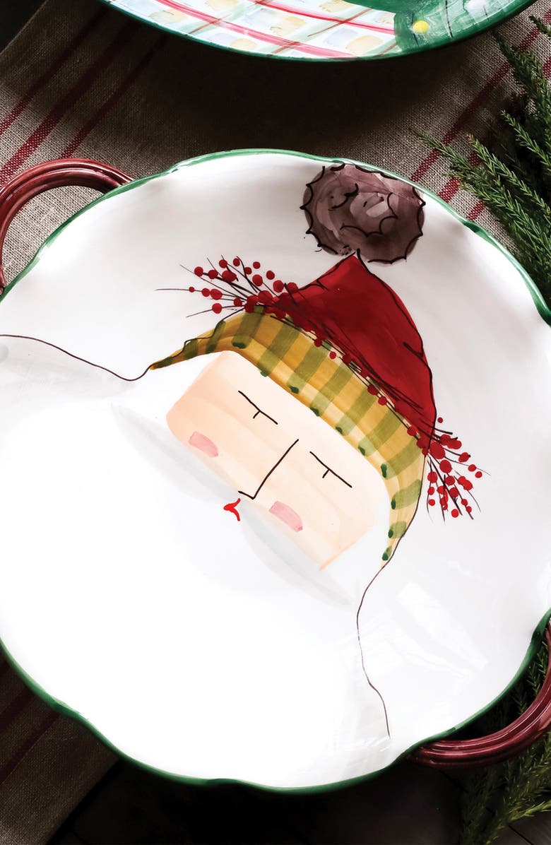 VIETRI Old St. Nick Scallop Handled Bowl, Alternate, color,