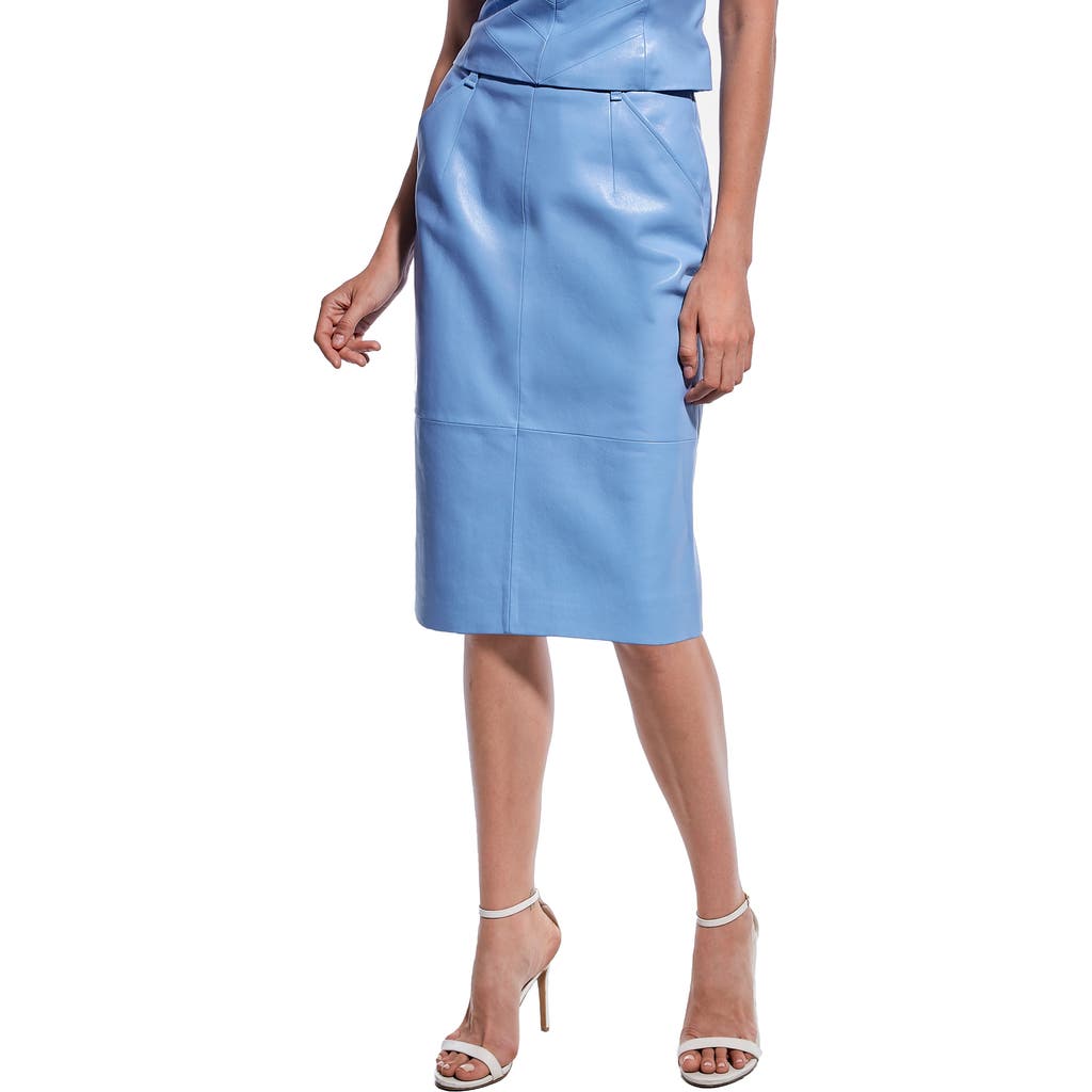 As By Df Becca Recycled Leather Skirt In Blue