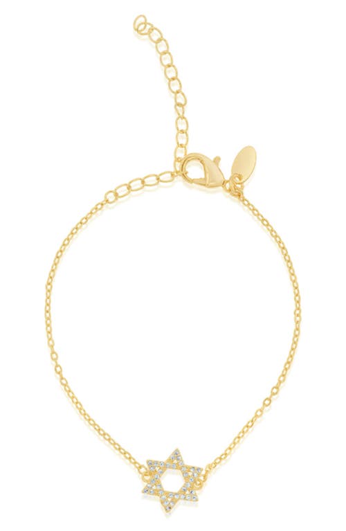 Shymi Pavé Cubic Zirconia Star Of David Bracelet In Gold