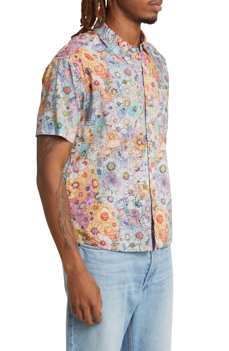 RVCA Sage Vaughn Short Sleeve Button-Up Shirt, Alternate, color,