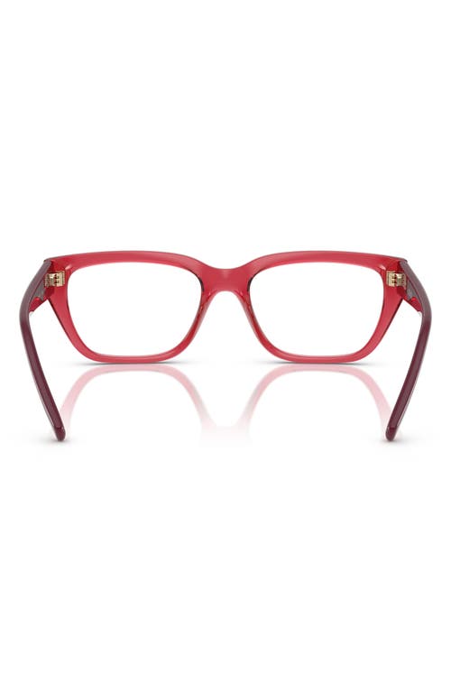 Vogue 53mm Pillow Optical Glasses In Red