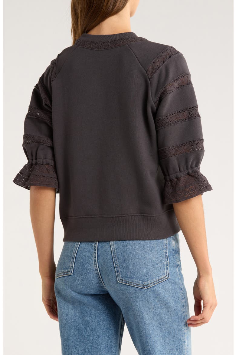 Aggy Lace Trim Knit Top, Alternate, color, WASHED BLACK