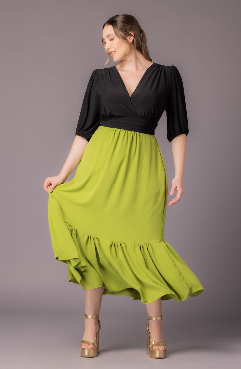 Kiyonna Danica Mixed Media Dress, Alternate, color, 