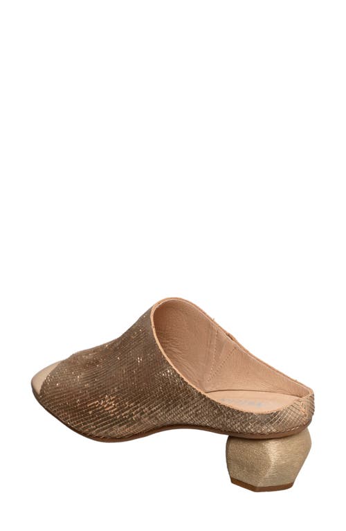 Antelope Amara Metallic Leather Kitten Heel Sandal In Gold