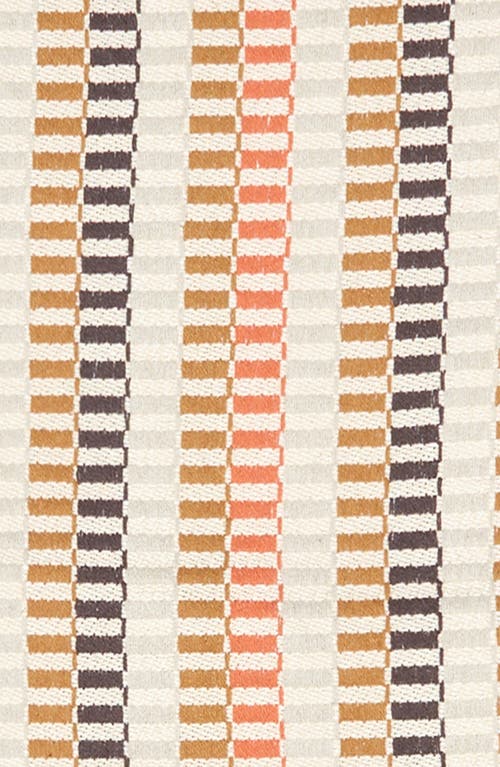 Next Stripe Cotton Blend Table Runner In Orange