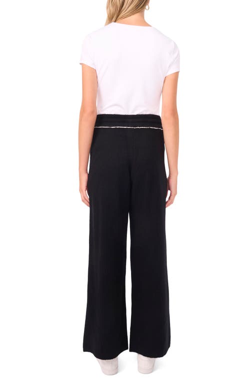 Vince Camuto Knit Drawstring Pants In Black