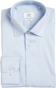 1863 by Eterna Luxury Slim Fit Micro Stripe Non-Iron Dress Shirt