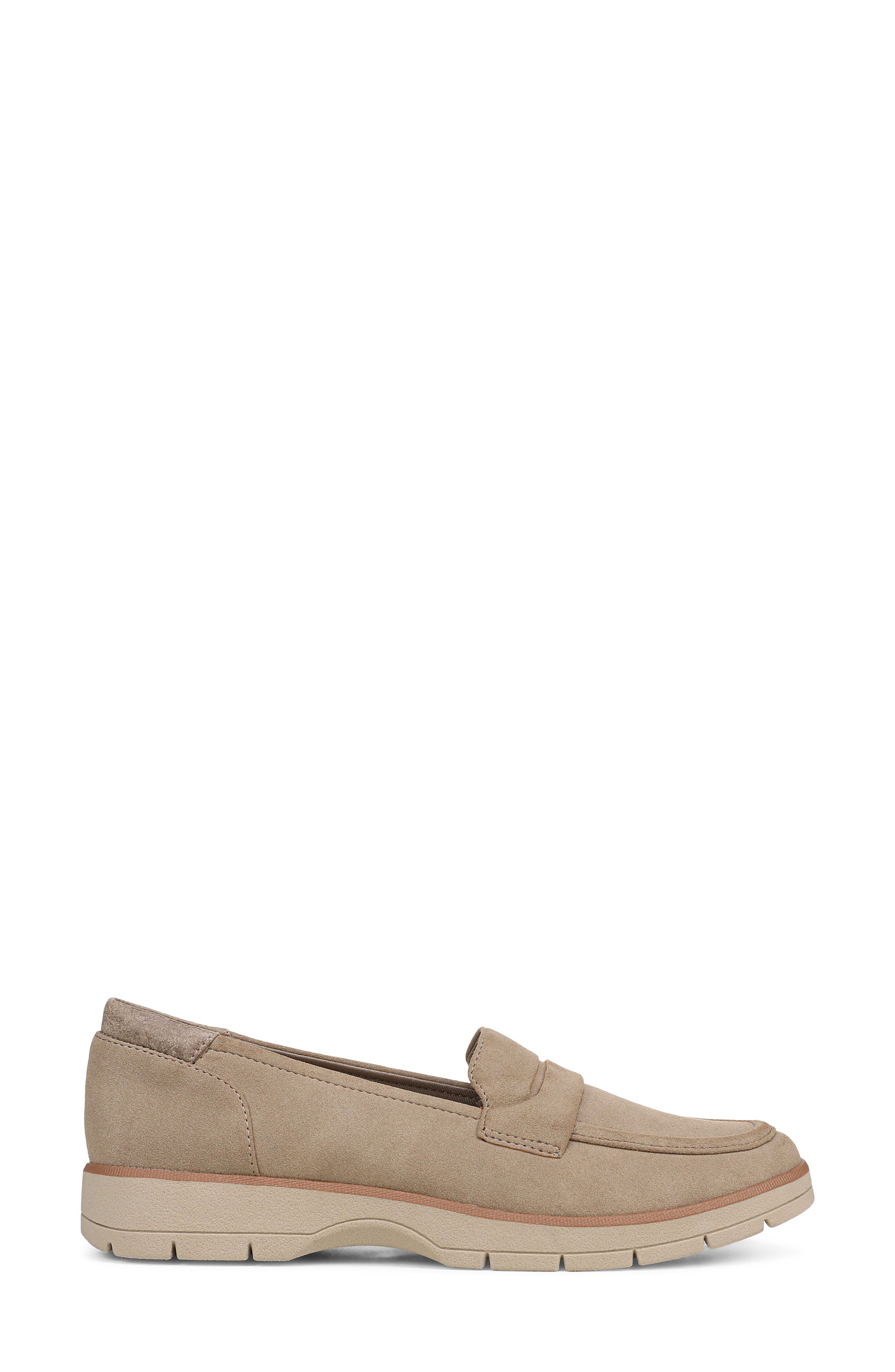 Nice Day Penny Loafer, Alternate, color, TAUPE MICROSUEDE