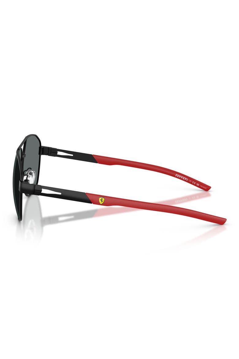 59mm Polarized Aviator Sunglasses, Alternate, color, MATTE BLACK