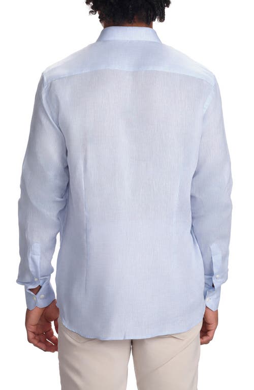 Studio Garnet Los Angeles Linen Long Sleeve Button-down Shirt In Lake