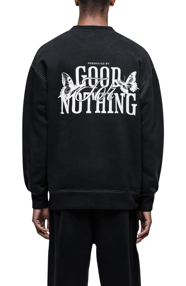 Good For Nothing Dakota Relaxed Sweatshirt, Alternate, color, Black